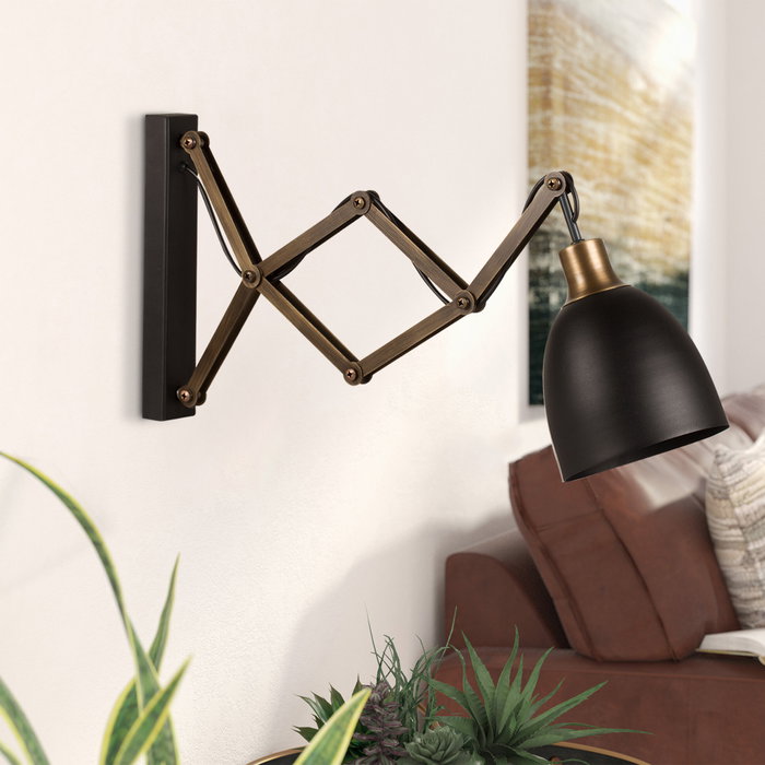 Opviq Sivani - MR - 725 Lámpara de pared negra y vintage